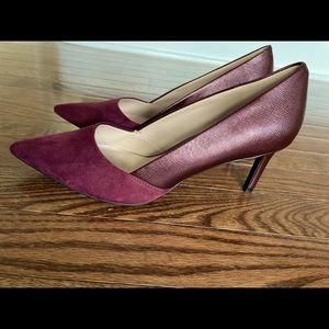 Kelly & Katie Women burgundy color heels